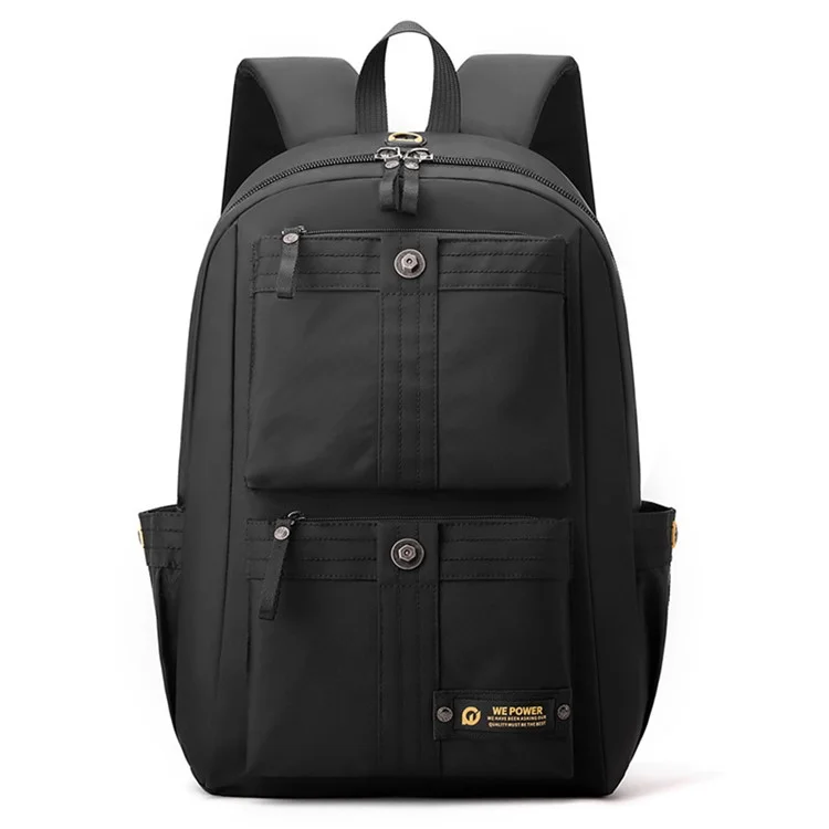 Sac à dos grande capacité WEPOWER 7111 pour hommes, étudiants, voyage, léger, en nylon, sac de jour casual - Noir