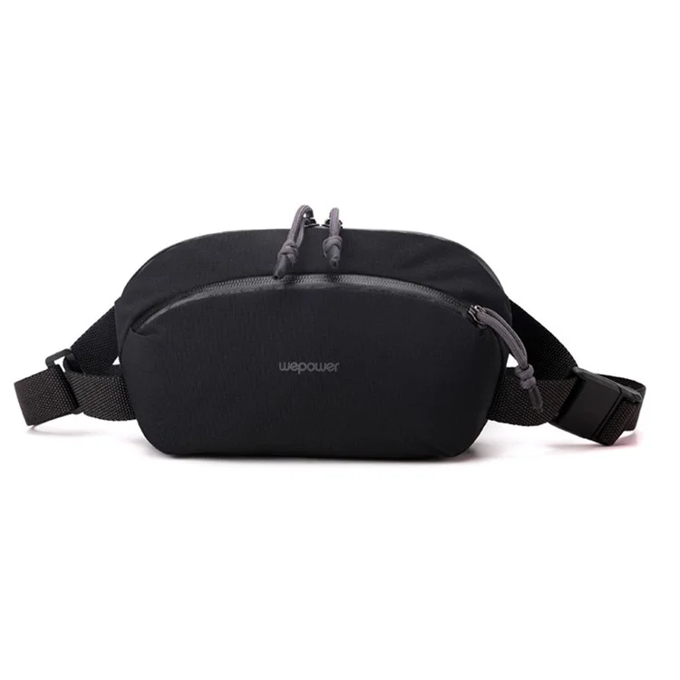 WEPOWER 2203 Waterproof Nylon Multi-Function Chest Bag Men Crossbody Waist Pack - Black