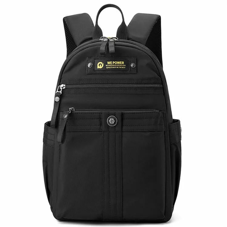 WEPOWER 7103 Outdoor Commute Backpack Men Travel Waterproof Nylon Large Capacity Rucksack - Black