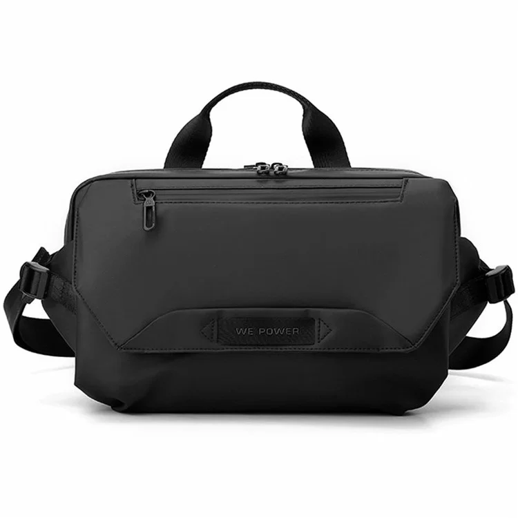 WEPOWER 1100-65 Men Sports Cycling Chest Bag Outdoor Casual Travel Nylon Crossbody Bag - Black