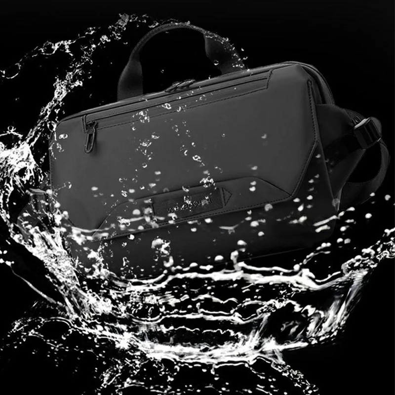 WEPOWER 1100-65 Men Sports Cycling Chest Bag Outdoor Casual Travel Nylon Crossbody Bag - Grey