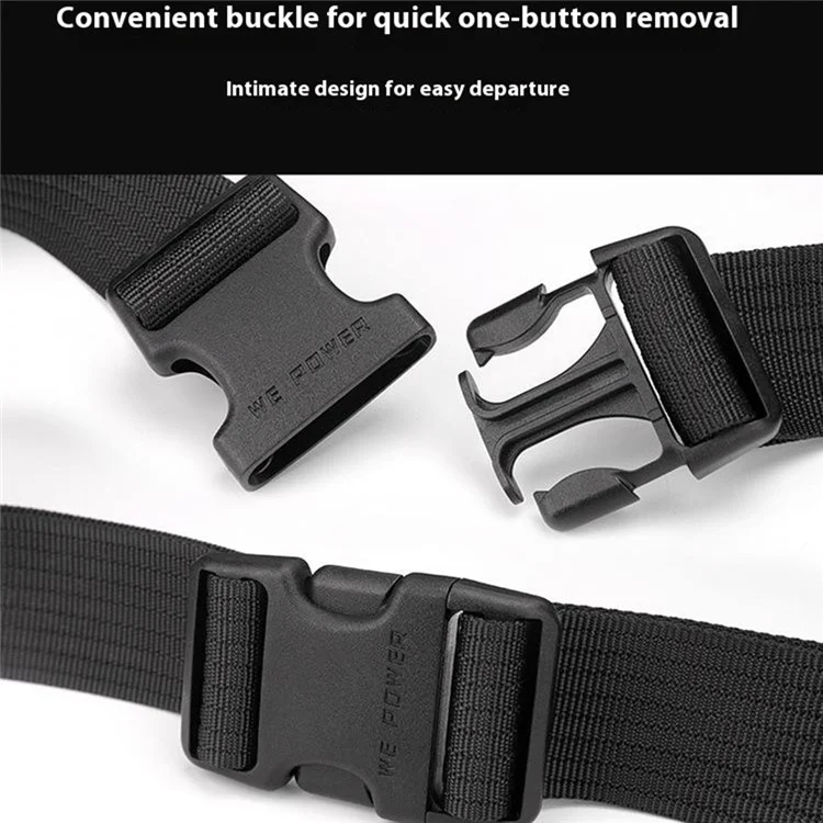 WEPOWER 7101 Pochete Multibolso de Nylon Bolsa Transversal para Uso Externo e Deslocamento - Preto