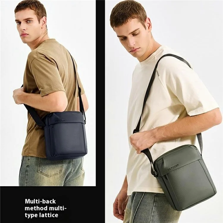 WEPOWER 7685 Bolsa transversal de viagem e deslocamento para homens, de grande capacidade, em nylon, preta
