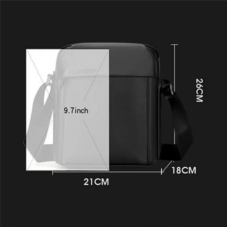 WEPOWER 7685 Bolsa transversal de viagem e deslocamento para homens, de grande capacidade, em nylon, preta