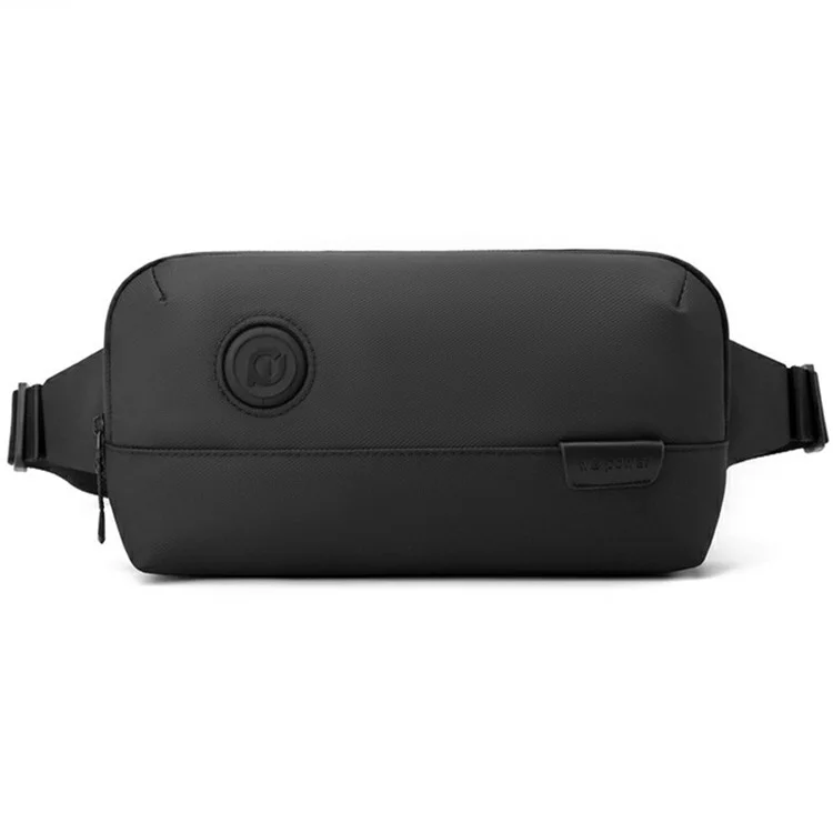 WEPOWER 1315 Stilvolle Hüfttasche Herren Umhängetasche Wasserdicht Nylon Brusttasche - Schwarz