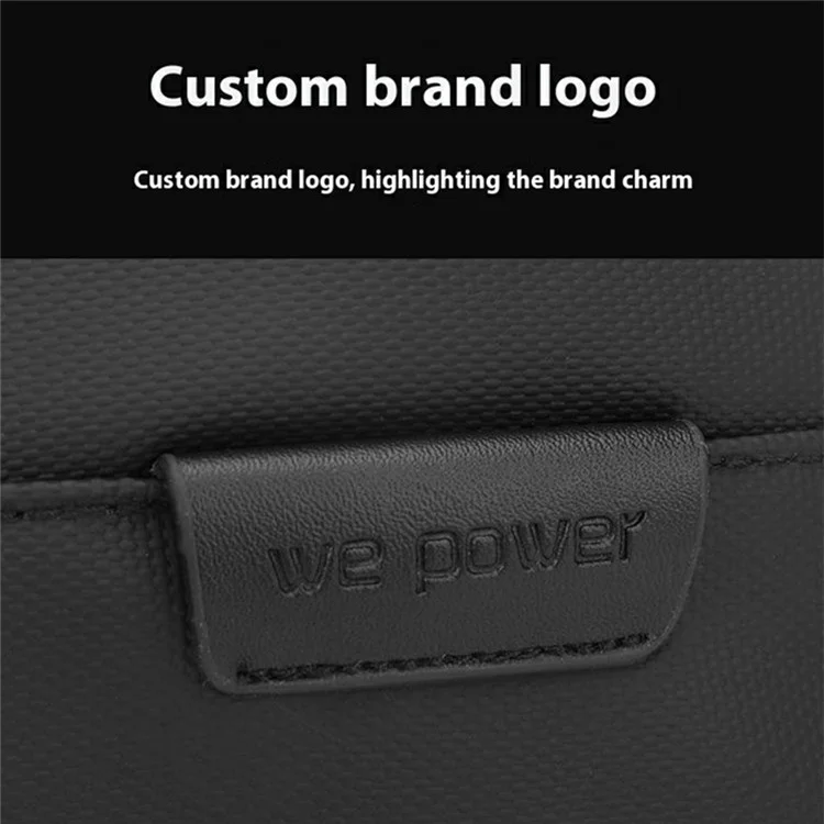 WEPOWER 1315 Stilvolle Hüfttasche Herren Umhängetasche Wasserdicht Nylon Brusttasche - Schwarz