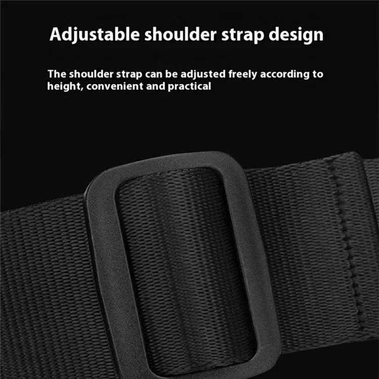 WEPOWER 1315 Stilvolle Hüfttasche Herren Umhängetasche Wasserdicht Nylon Brusttasche - Schwarz