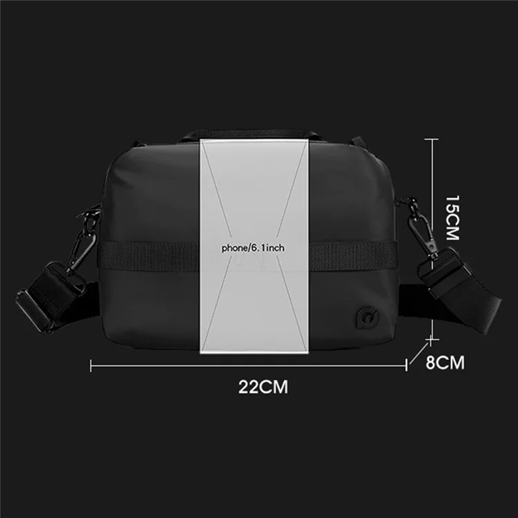 Sac de sport WEPOWER 880 Sac bandoulière en nylon imperméable - Noir