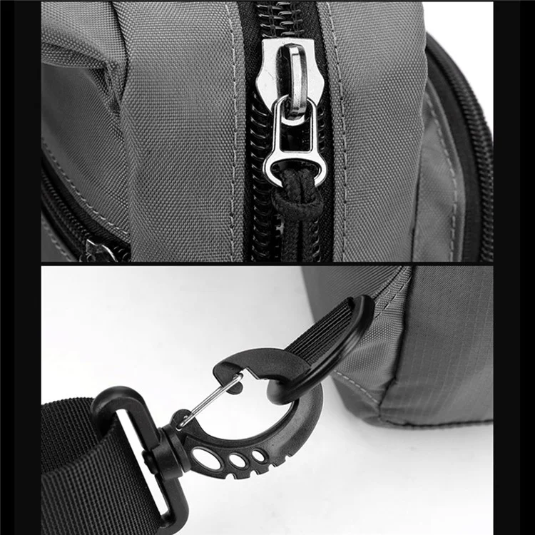 WEPOWER 2315 Casual Business Men Chest Bag Travel Sports Nylon Single Shoulder Crossbody Bag - Nero
