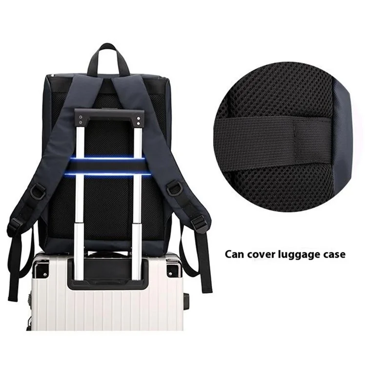 Mochila casual estilosa TOUGH SLHS 3405 de grande capacidade, para uso diário, negócios e transporte de laptop - Preta