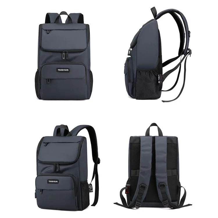 Mochila casual estilosa TOUGH SLHS 3405 de grande capacidade, para uso diário, negócios e transporte de laptop - Preta