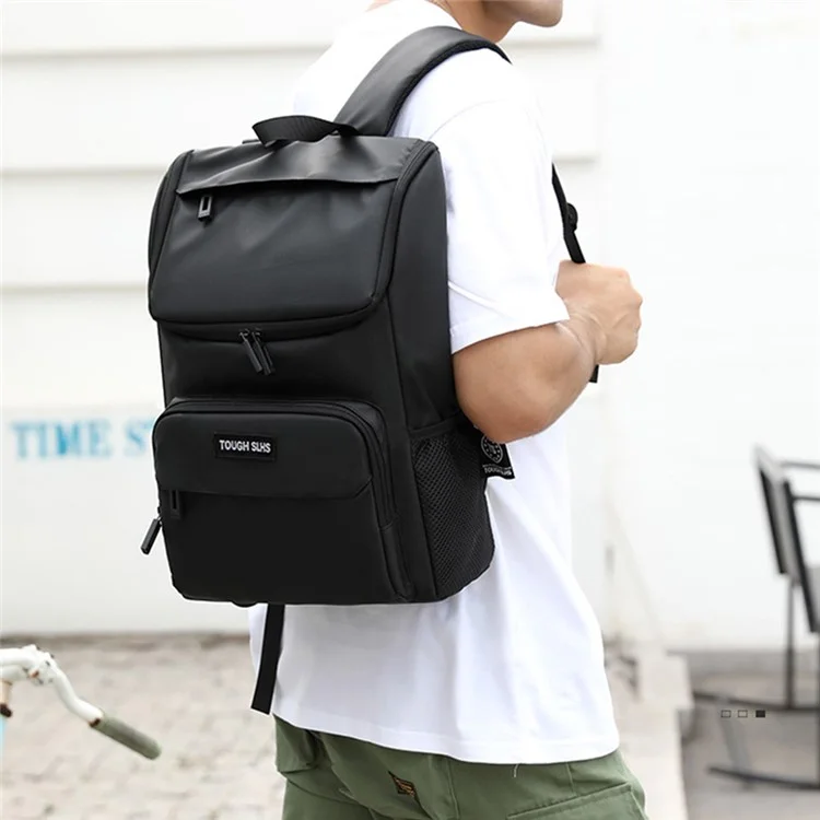 Mochila casual estilosa TOUGH SLHS 3405 de grande capacidade, para uso diário, negócios e transporte de laptop - Preta