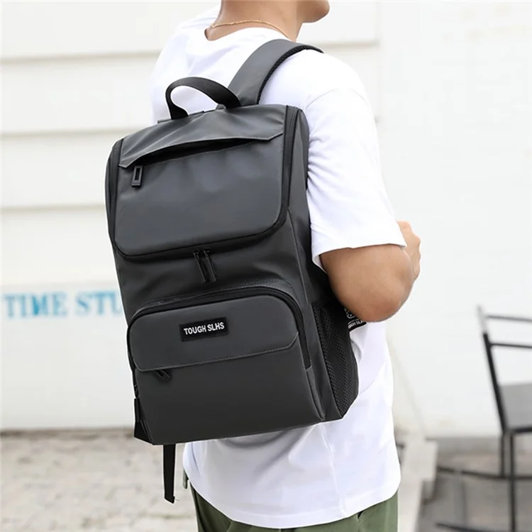 Mochila casual estilosa TOUGH SLHS 3405 de grande capacidade, para uso diário, negócios e transporte de laptop - Preta
