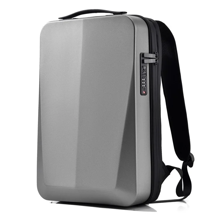 Expandable Capacity Waterproof Men Business Backpack Anti Theft Laptop Bag with USB Charging Port - Dark Grey