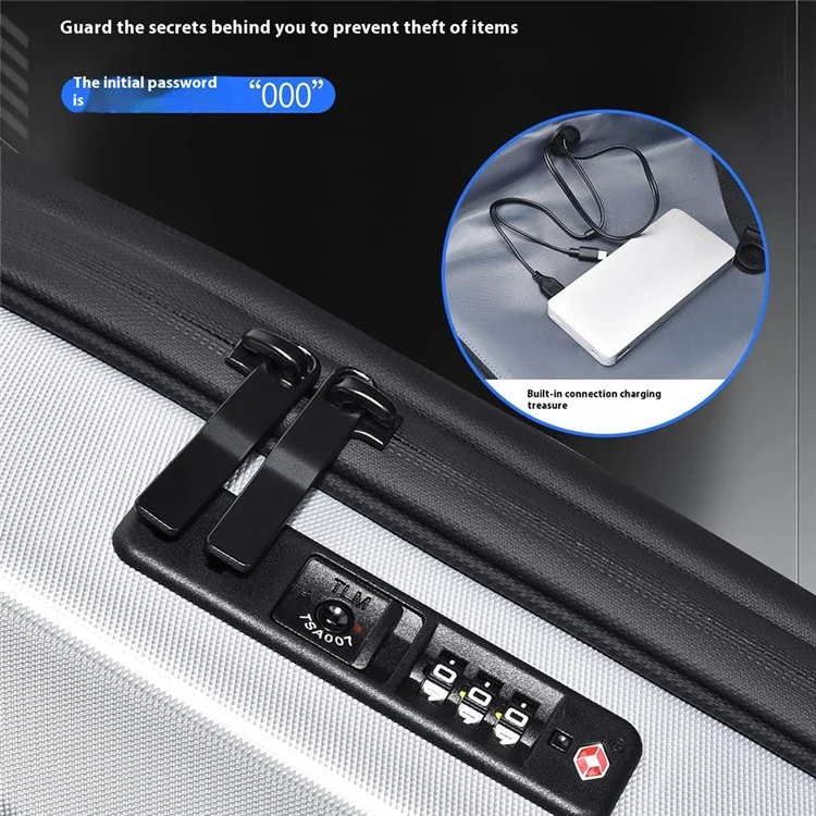 Expandable Capacity Waterproof Men Business Backpack Anti Theft Laptop Bag with USB Charging Port - Dark Grey