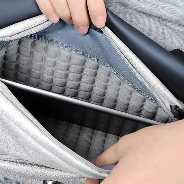 ENDLESS JOURNEY Nylon-Umhängetasche, stilvolle Herren-Einzelschulter-Messenger-Tasche, Größe S - Beige + Grau