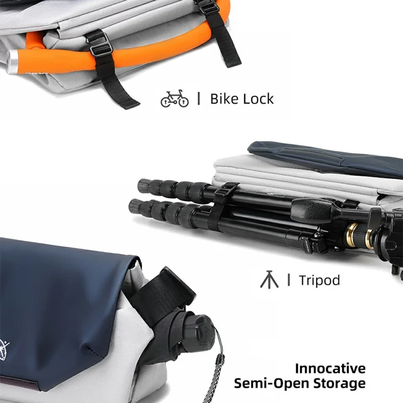 ENDLESS JOURNEY Nylon Crossbody Bag Stylish Men Single Shoulder Messenger Bag Size M - Black