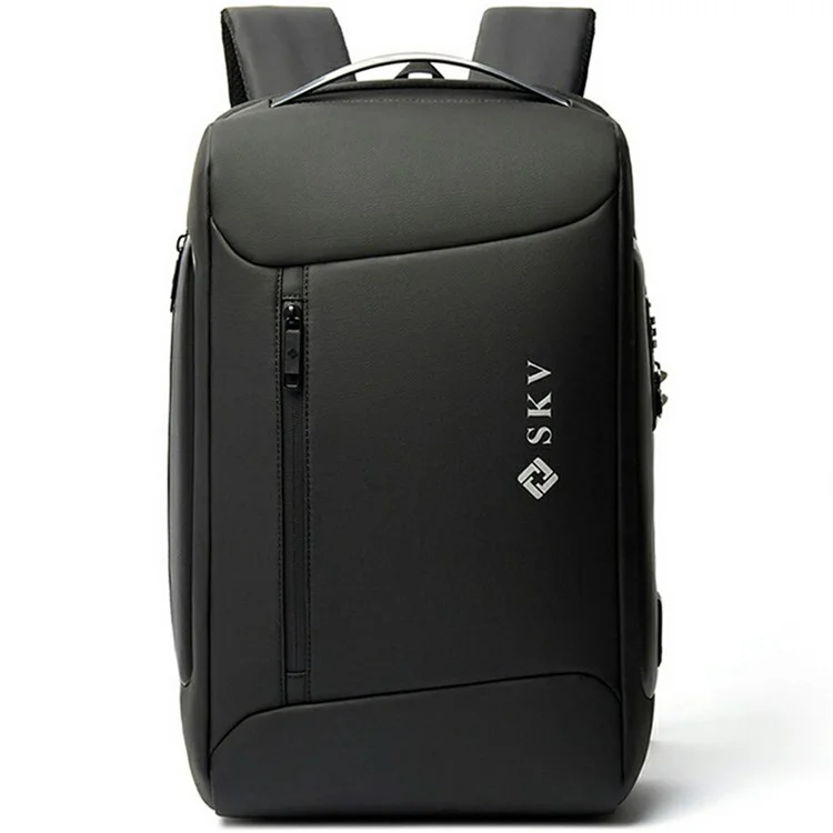 Mochila antirrobo SKV B20430 de 18 pulgadas para portátil con puerto USB externo - Negro