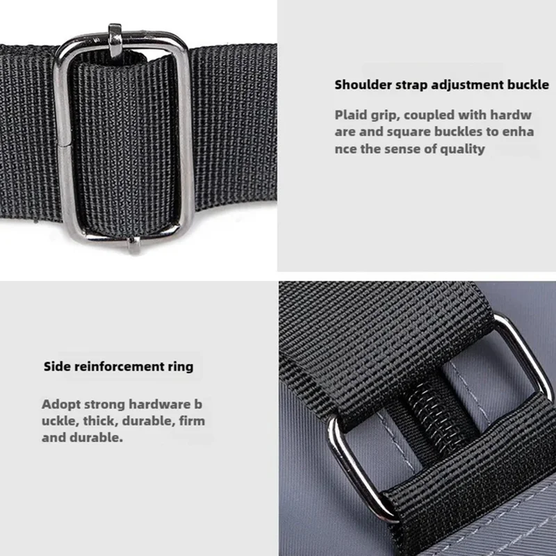 Men's Business Briefcase Casual Shoulder Bag Large Capacity Laptop Bag for Office / Travel - Black