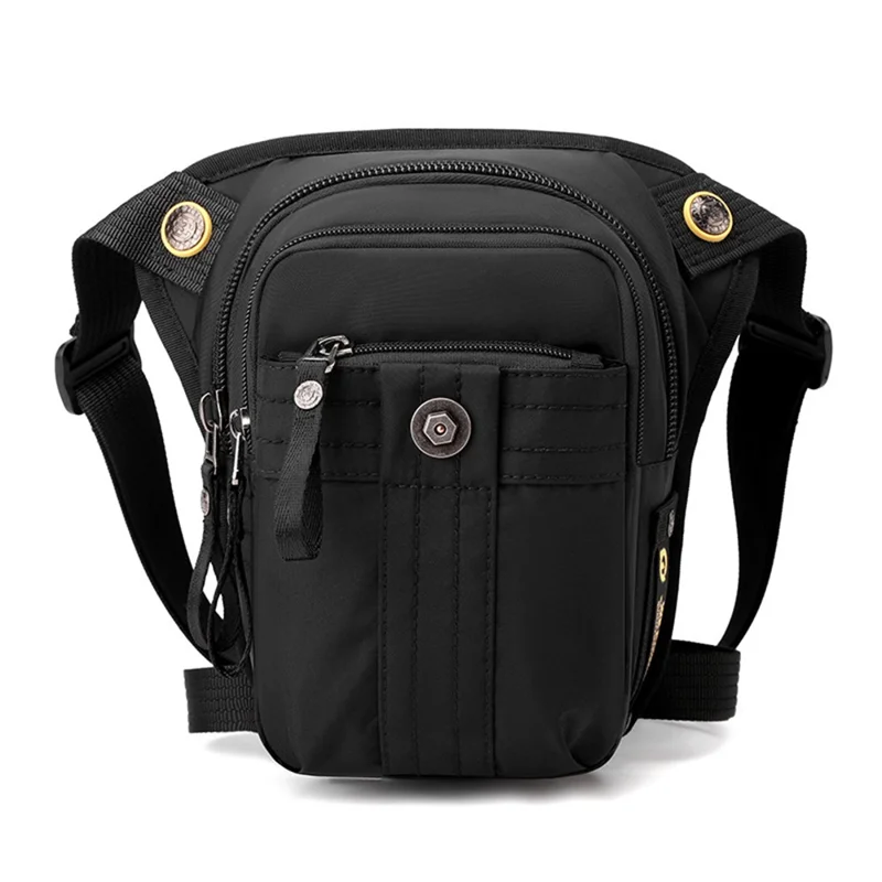 WEPOWER 7110 Nylon Men Waist Bag Chest Pack Leg Pouch for Commuting Outdoor Cycling Sports - Black