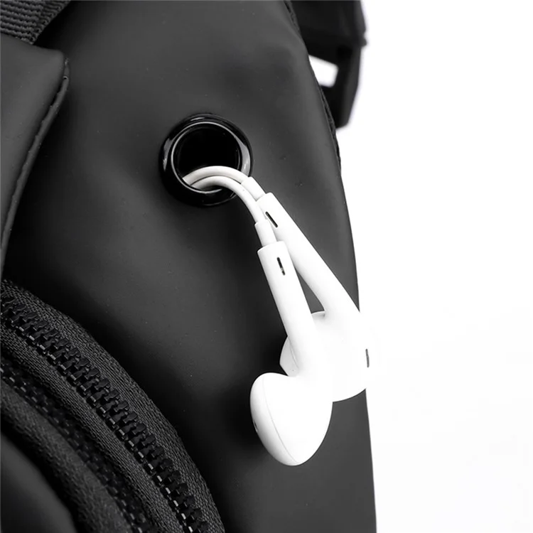 WEPOWER 1100-28 Herren Umhängetasche Große Kapazität Wasserabweisende Nylon Umhängetasche Einzelschulter-Rucksack - Schwarz