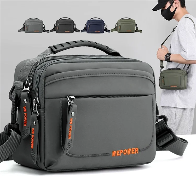 WEPOWER Multifunktionale Umhängetasche für Herren, wasserdichte Outdoor-Umhängetasche, Reisetasche - Grau