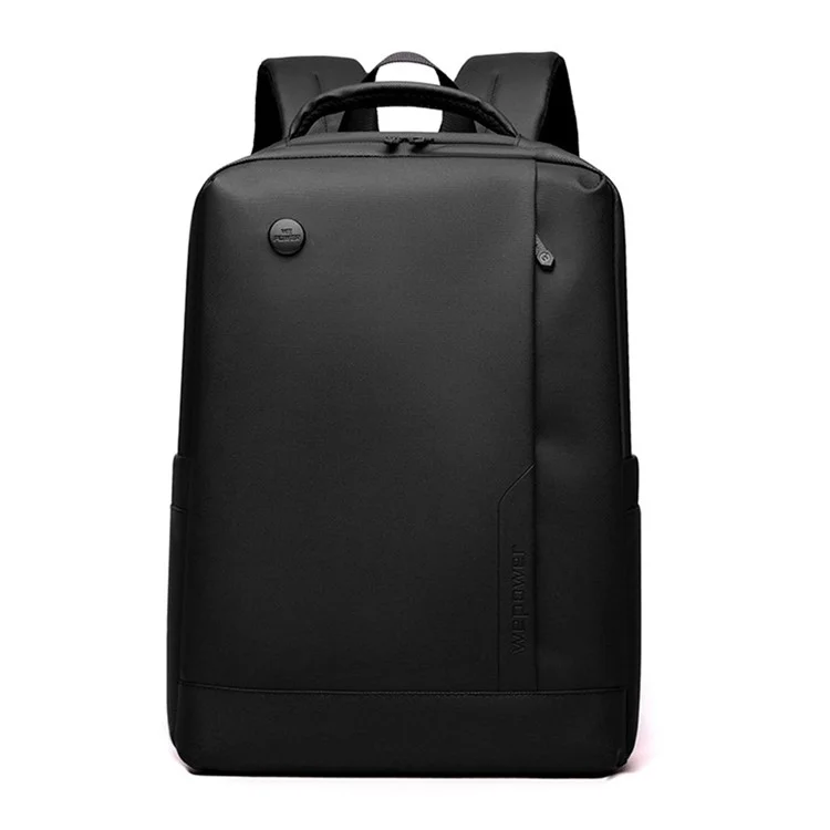 WEPOWER 1316 Men Laptop Backpack Large Capacity Nylon Waterproof Business Daypack for Daily Travel - Black