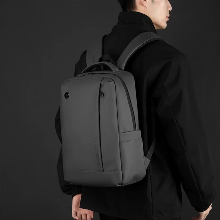 WEPOWER 1316 Men Laptop Backpack Large Capacity Nylon Waterproof Business Daypack for Daily Travel - Black