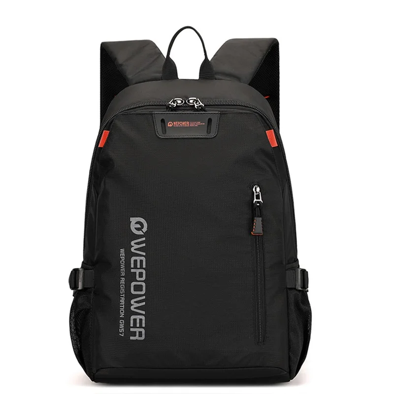 WEPOWER 2316 Large Capacity Backpack Waterproof Nylon School Bag Outdoor Sports Daypack - Black