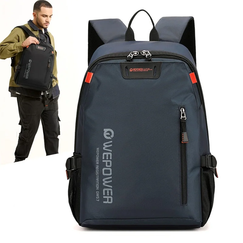 WEPOWER 2316 Large Capacity Backpack Waterproof Nylon School Bag Outdoor Sports Daypack - Black