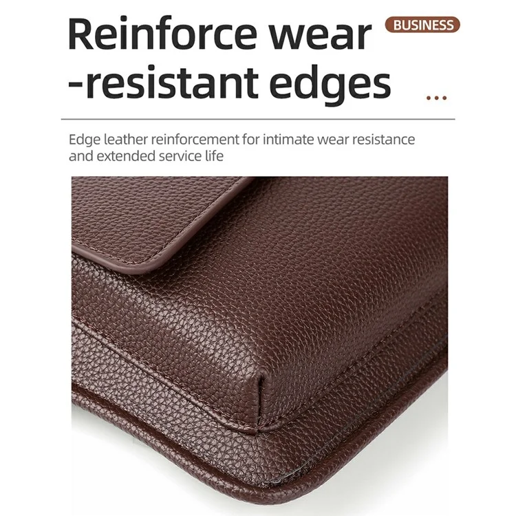 WEIXIER D812 Waterproof PU Leather Vintage Crossbody Bag Men Single Shoulder Pack - Brown