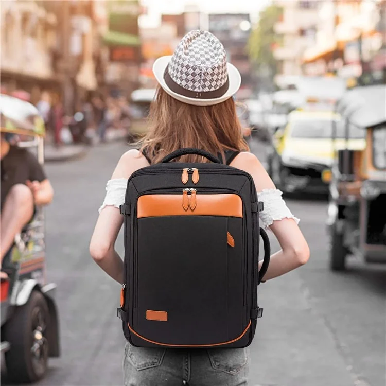 36-55L Laptop Backpack Business Travel Large Capacity Waterproof Nylon Casual Daypack with Storage Bags - Green