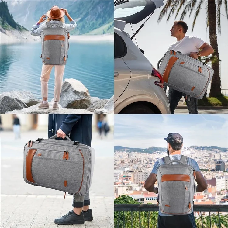 36-55L Laptop Backpack Business Travel Large Capacity Waterproof Nylon Casual Daypack with Storage Bags - Green