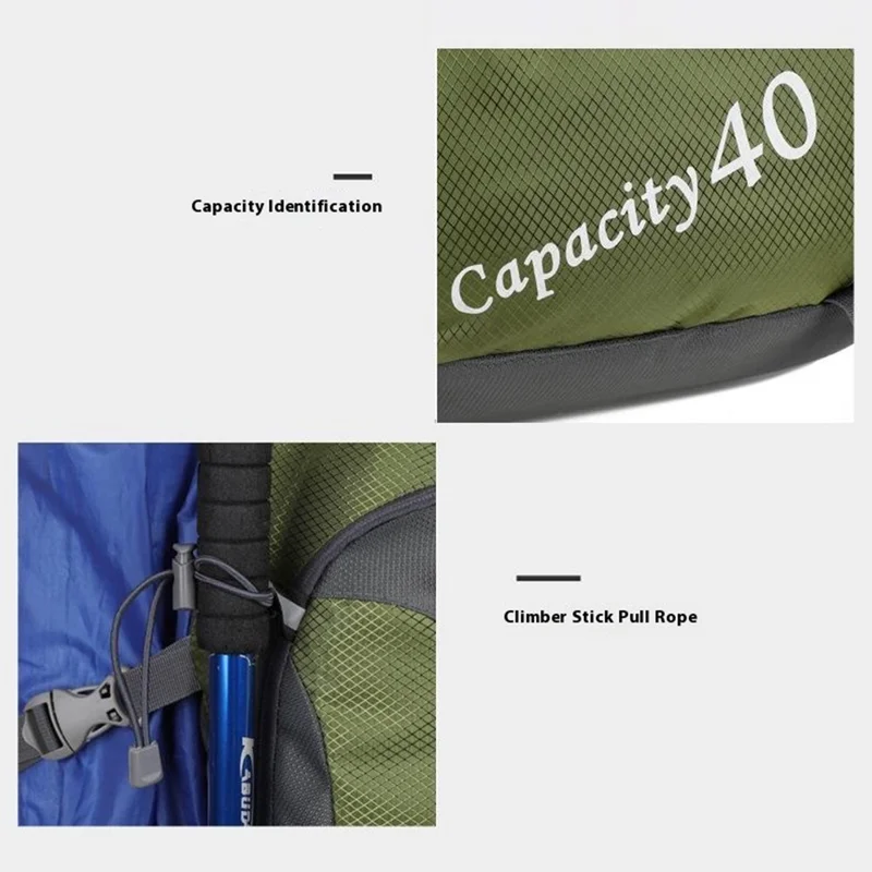 SOLDIER BLADE 064 Outdoor Sports Waterproof Backpack Large Capacity Nylon Foldable Travel Daypack - Army Green