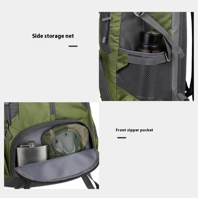 SOLDIER BLADE 064 Outdoor Sports Waterproof Backpack Large Capacity Nylon Foldable Travel Daypack - Army Green