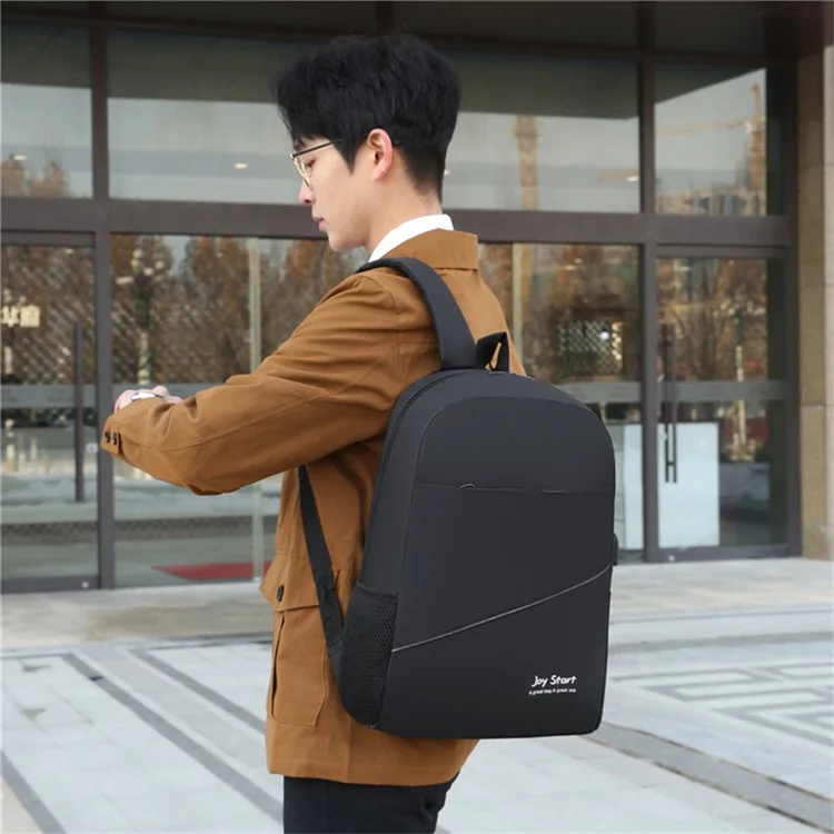 20L 3-Piece Business Backpack Set Men Nylon Casual Laptop Backpack with Shoulder Bag + Storage Pouch - Grey