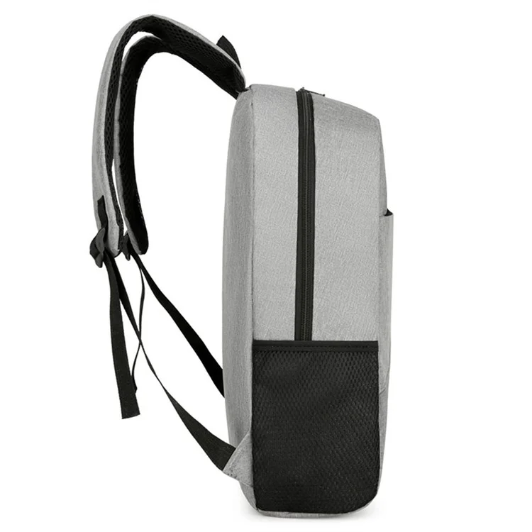 20L 3-Piece Business Backpack Set Men Nylon Casual Laptop Backpack with Shoulder Bag + Storage Pouch - Grey