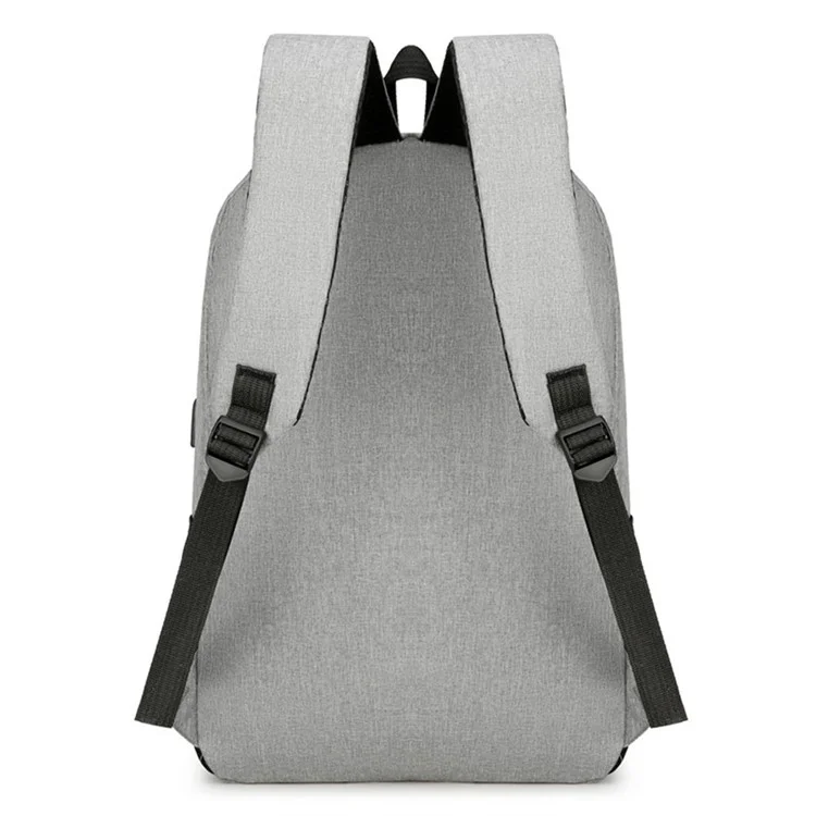 20L 3-Piece Business Backpack Set Men Nylon Casual Laptop Backpack with Shoulder Bag + Storage Pouch - Grey