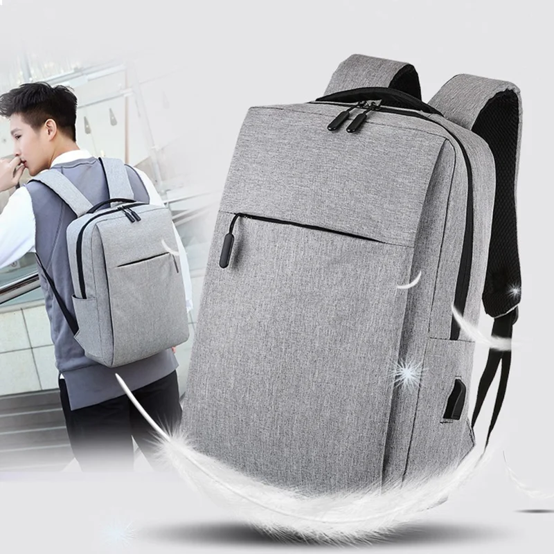 Large Capacity Backpack Men Women Korean Style Outdoor Travel Oxford Cloth Dual Shoulder Bag - Blue
