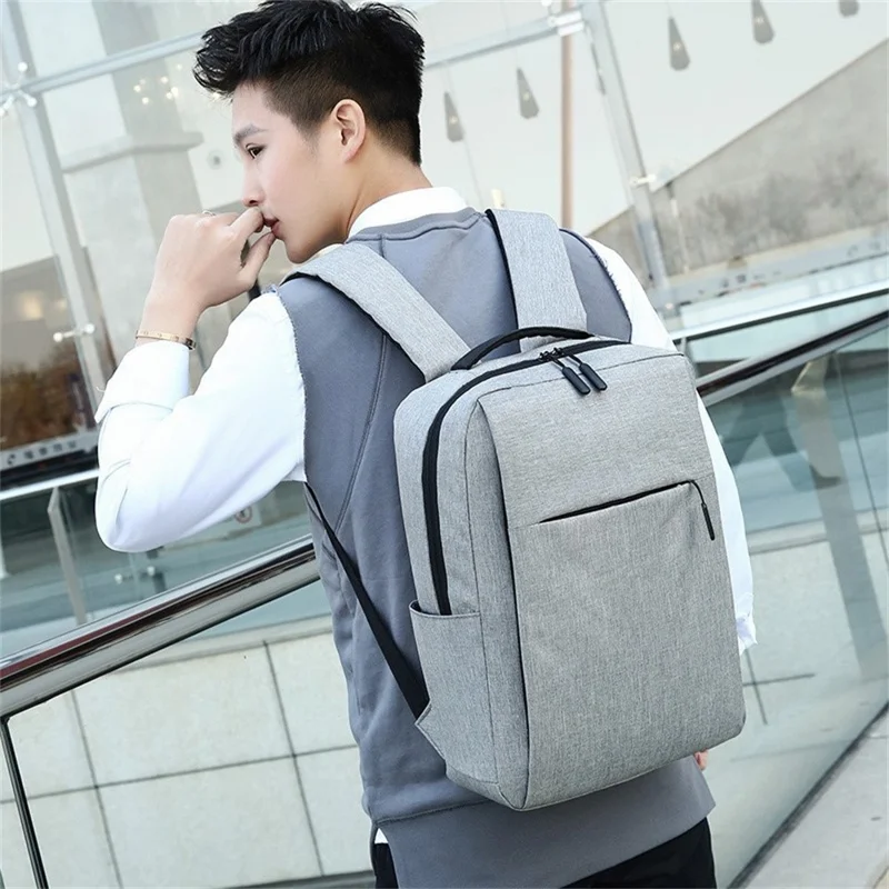 Large Capacity Backpack Men Women Korean Style Outdoor Travel Oxford Cloth Dual Shoulder Bag - Blue