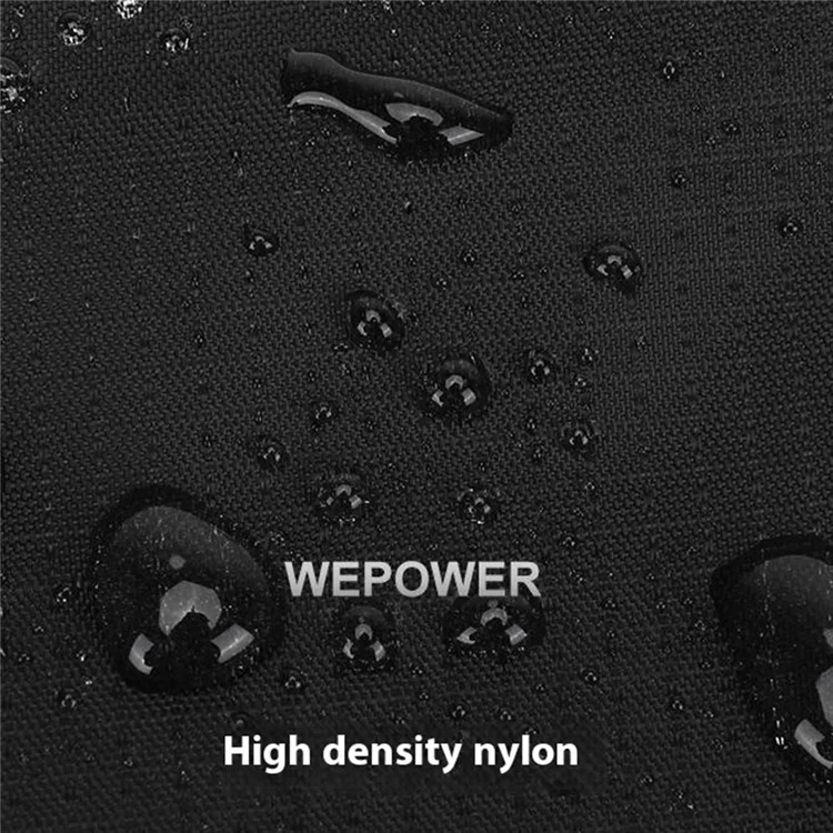 WEPOWER 2329 Zaino Casual Impermeabile in Nylon Traspirante per Uomo per Laptop da 14 Pollici - Nero