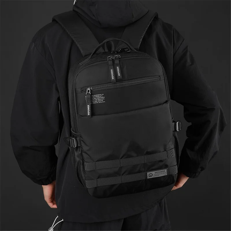 WEPOWER 2330# Business Laptop Backpack Large Capacity Casual Daypack Multifunctional Travel Bag - Black