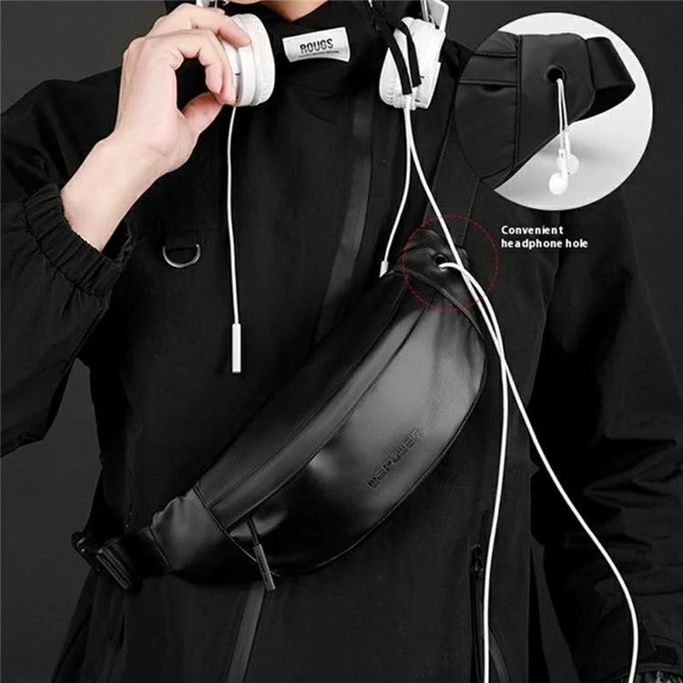 WEPOWER 7687# Marsupio Sportivo Cintura Running Borsa Porta Telefono Borsa a Tracolla Petto - Nero