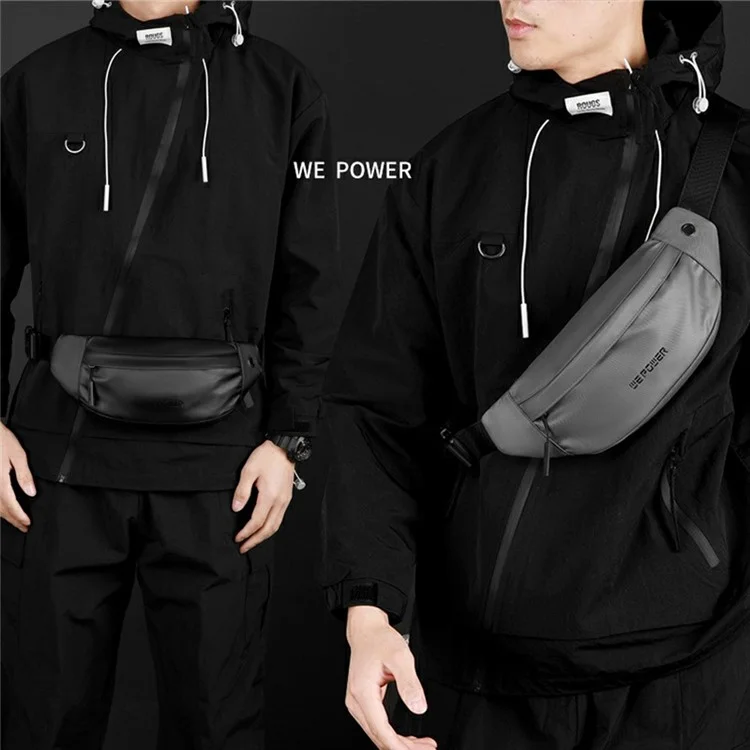 WEPOWER 7687# Marsupio Sportivo Cintura Running Borsa Porta Telefono Borsa a Tracolla Petto - Nero