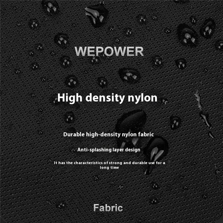 WEPOWER 2323 Men Business Commute Nylon Crossbody Bag Outdoor Casual Travel Shoulder Sling Pack - Black