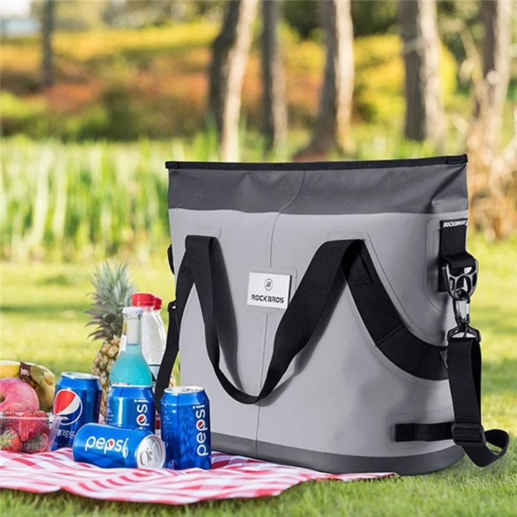ROCKBROS BX-003 Sac Isotherme Réfrigérant Portable pour Conservation des Aliments - Idéal pour Camping, Pêche, Maison et Voiture - Gris