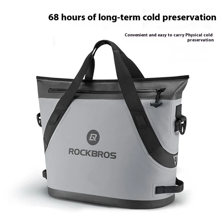ROCKBROS BX-003 Sac Isotherme Réfrigérant Portable pour Conservation des Aliments - Idéal pour Camping, Pêche, Maison et Voiture - Gris