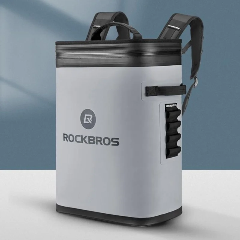 ROCKBROS BX-004 20L Isolierter Rucksack Wandern Kühltasche Fahrrad Wasserdichter Rucksack (BPA-frei) - Grau