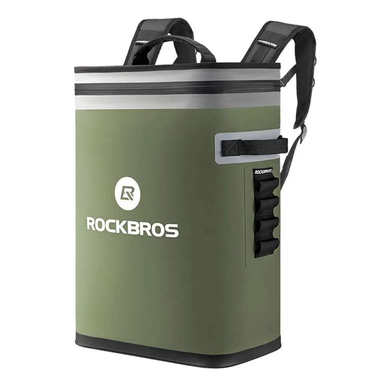 ROCKBROS BX-004 Mochila Térmica de 20L para Senderismo, Ciclismo, Impermeable, Nevera Portátil (Sin BPA) - Verde