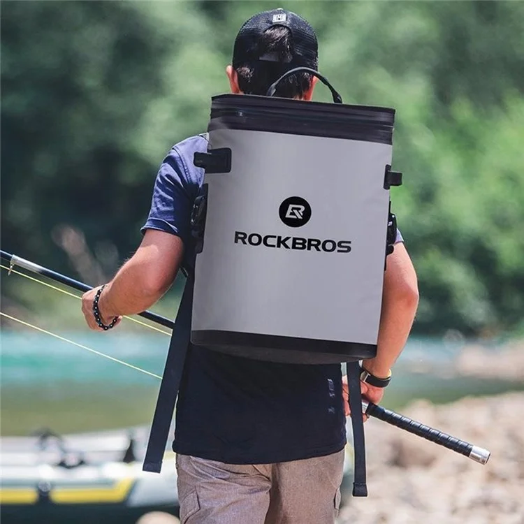 ROCKBROS BX-004 Mochila Térmica de 20L para Senderismo, Ciclismo, Impermeable, Nevera Portátil (Sin BPA) - Verde